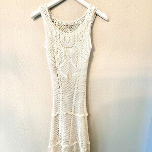 Boston Proper White Crochet Dress size XS - summer spring dress